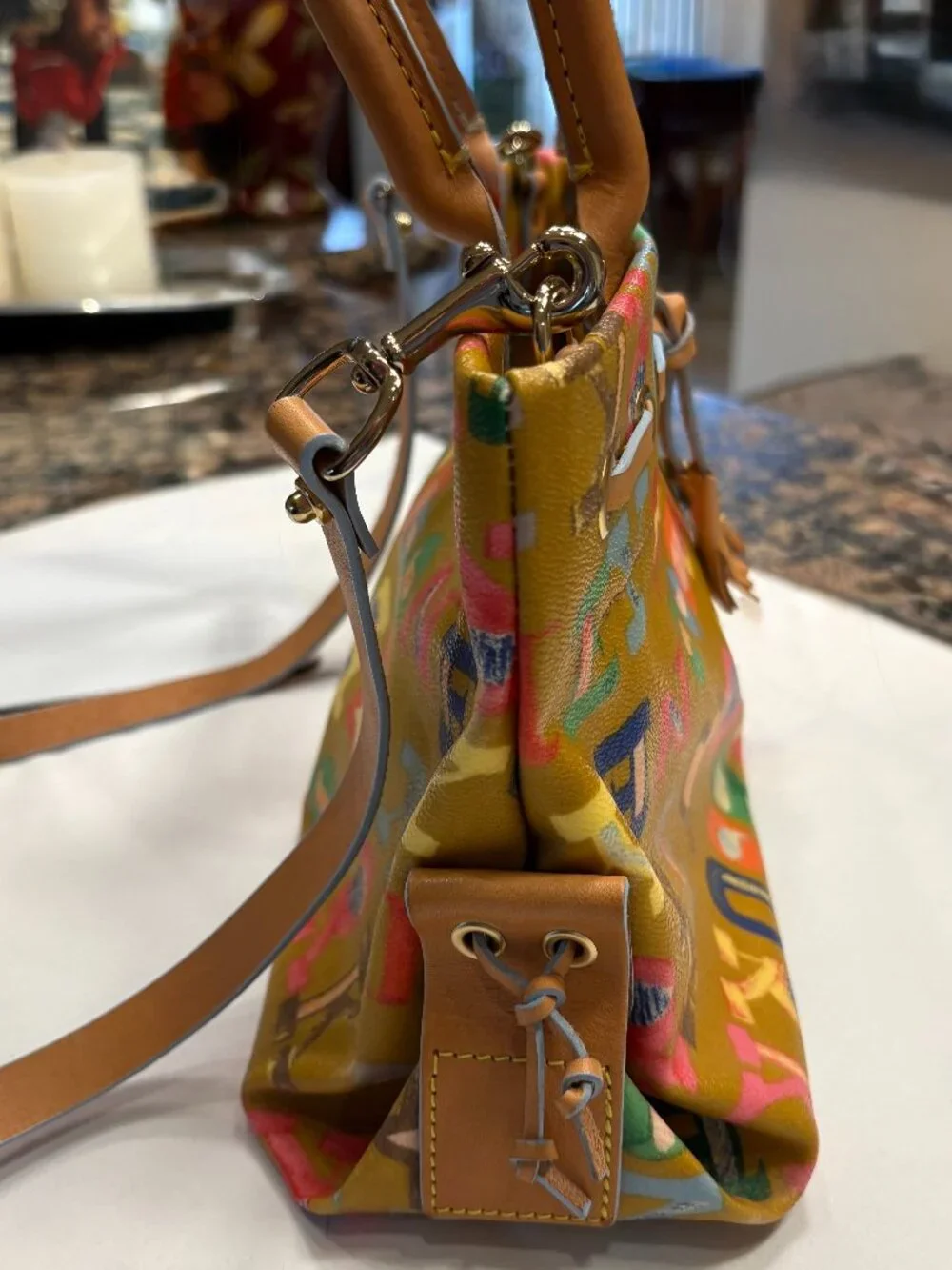 RARE Y2K - Dooney & Bourke “I ❤️ Dooney” Drawstring Bag – Metal Heart Tag